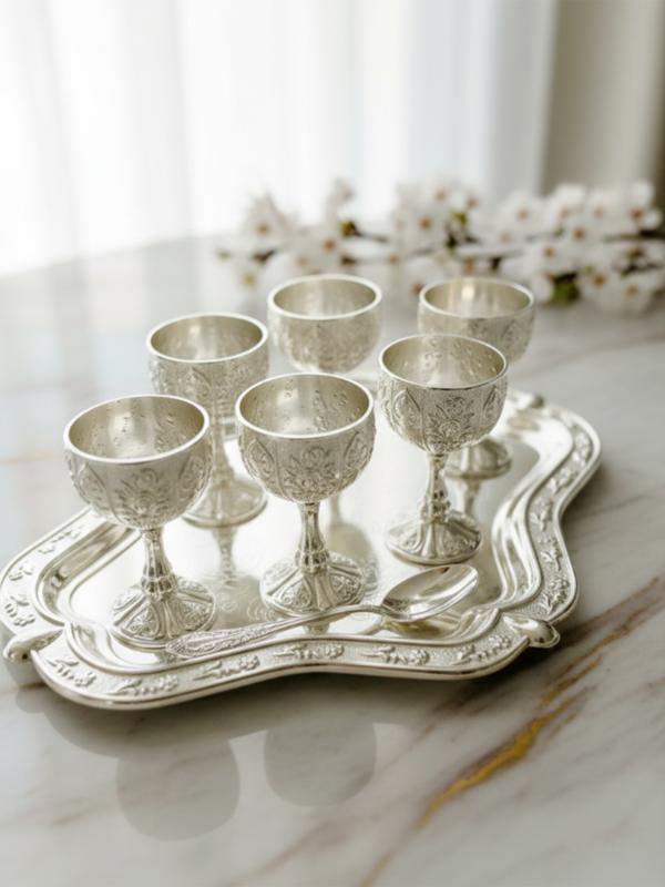 Набор рюмок на подносе 22х28 см 7 пр 50 мл