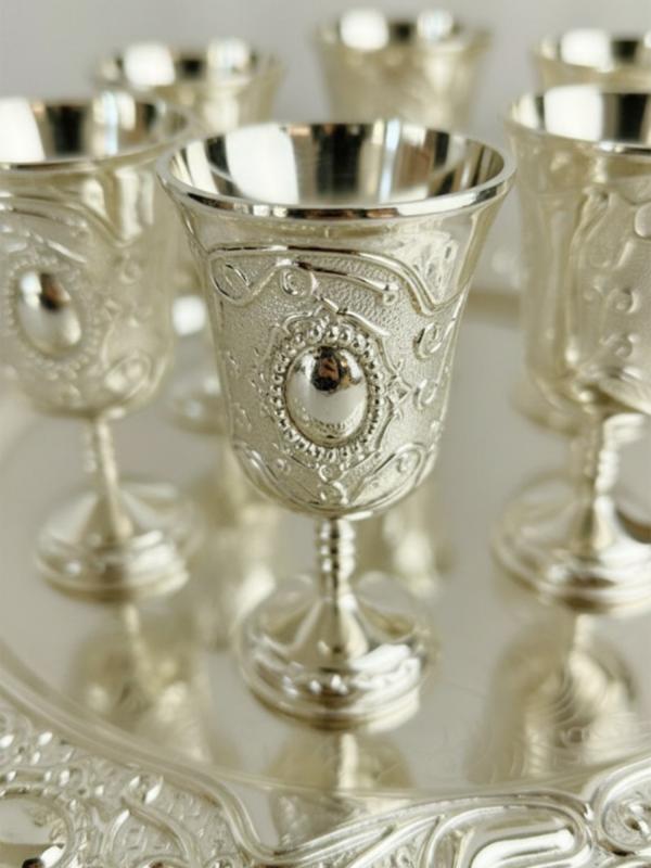 Набор рюмок на подносе 25 см 7 пр 50 мл