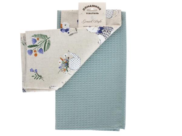 Набор полотенец 35х60,39х60 см 2 шт полулён/вафля