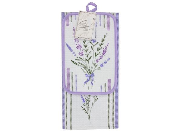 Набор полотенце 35х60 см + прихватка 14х22 вафля