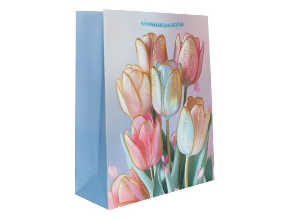 Сумка подарочная "Цветы" 26х32х10