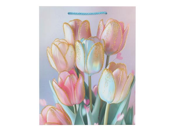 Сумка подарочная "Цветы" 26х32х10