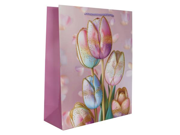 Сумка подарочная "Цветы" 26х32х10