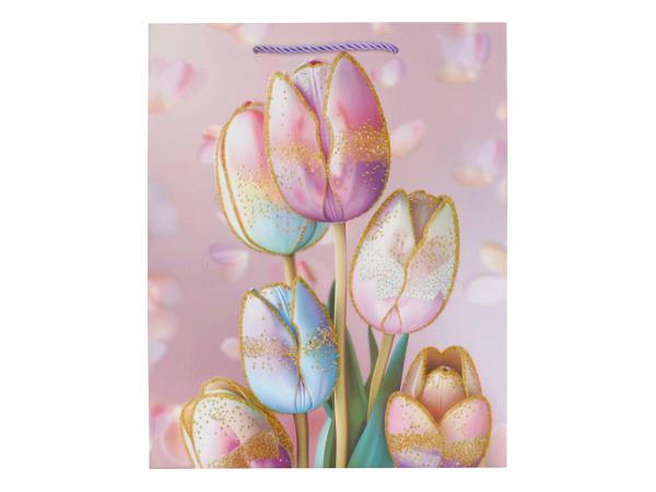 Сумка подарочная "Цветы" 26х32х10