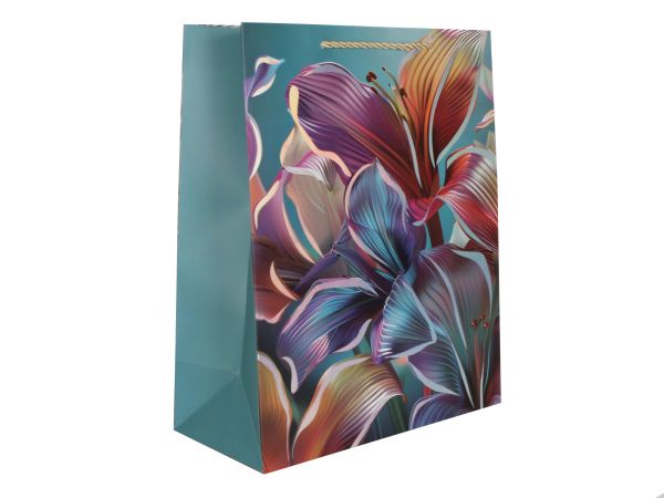 Сумка подарочная "Цветы" 26х32х10