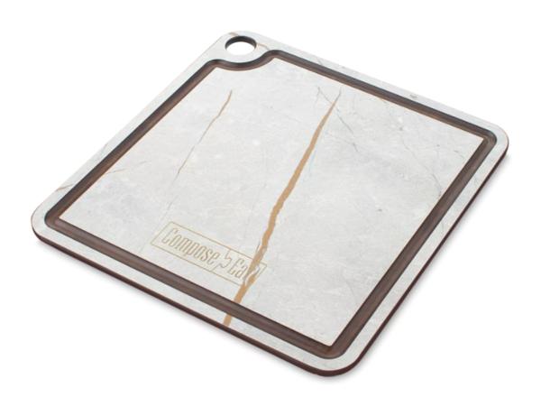 Подставка под горячее/доска для сервировки мраморный Грэйс 18х18 см