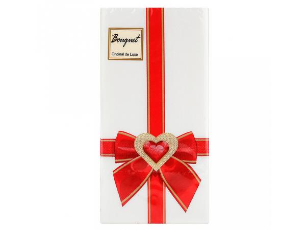 Салфетки 2-х слойные 20 шт "Подарок" красный 33х33 см