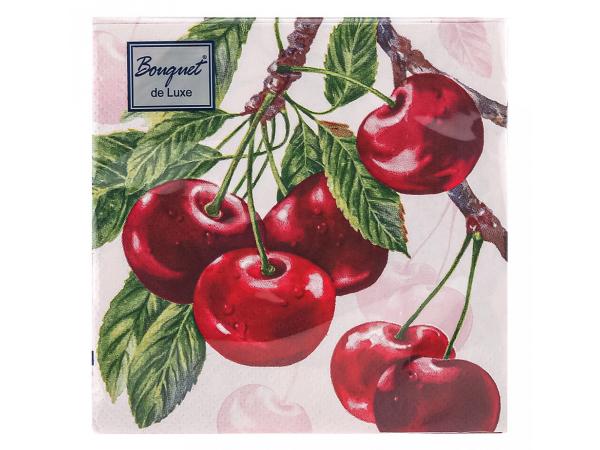 Салфетки 3-х слойные 25 шт "Вишня" 24х24 см