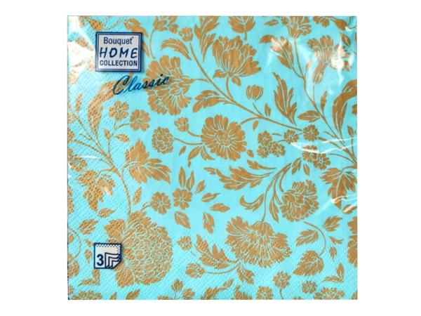 Салфетки 3-х слойные 20 шт "Анжелика Золото тиффани" 33х33 см