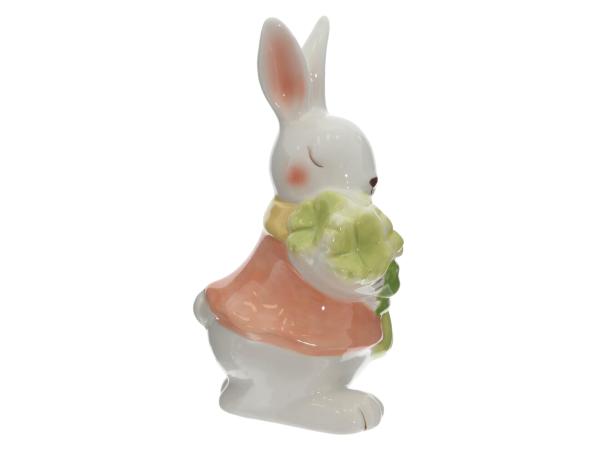 Заяц с букетом h13 см