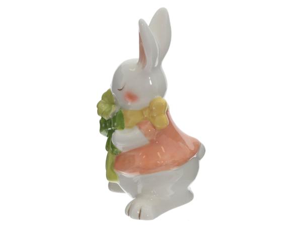 Заяц с букетом h13 см