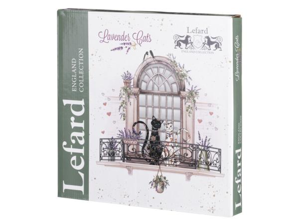 Блюдо "Лавандовые коты" 25 см фарфор