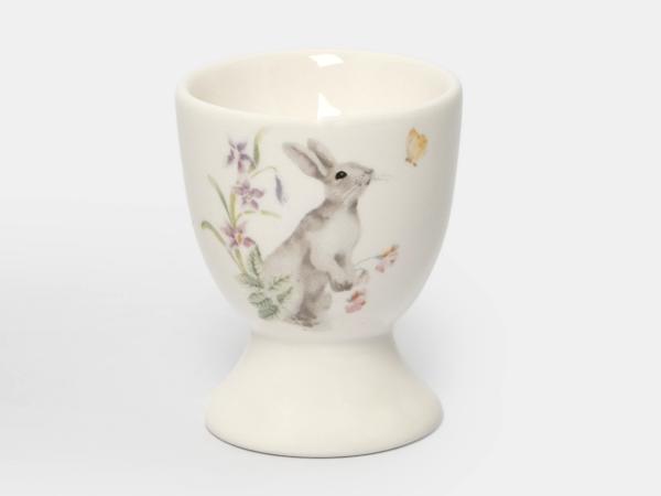 Подставка под яйцо "Кролик с цветами"  7 см