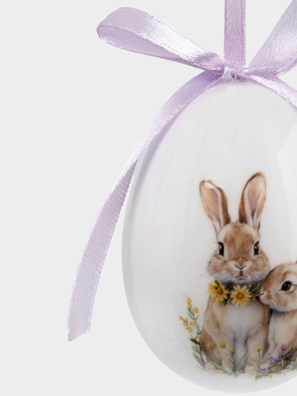 Подвеска "Пасхальное яйцо Кролики" 8 см