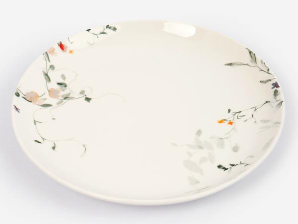 Столовый сервиз "Цветы и листья" 6/19 пр фарфор