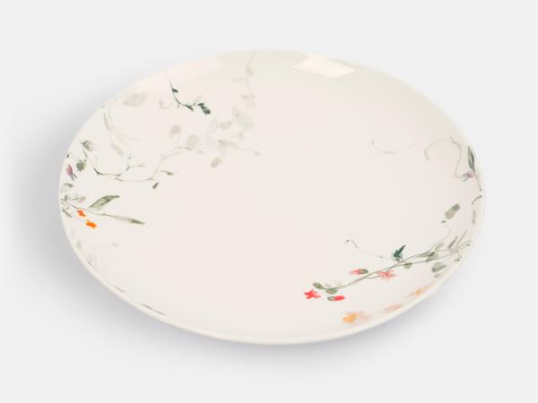 Столовый сервиз "Цветы и листья" 6/19 пр фарфор