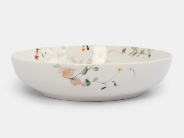 Столовый сервиз "Цветы и листья" 6/19 пр фарфор