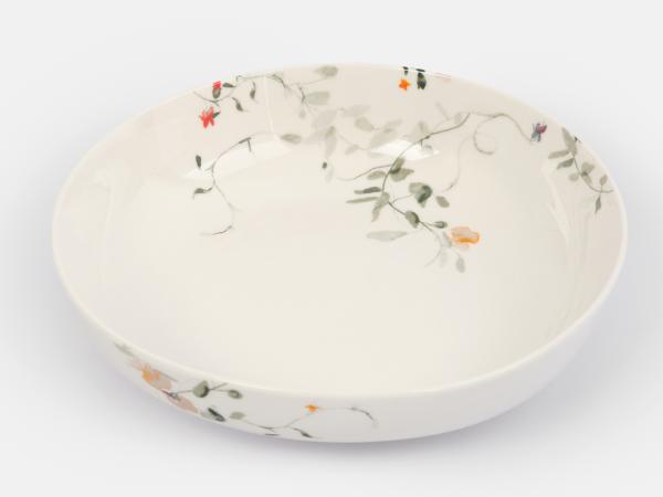 Столовый сервиз "Цветы и листья" 6/19 пр фарфор