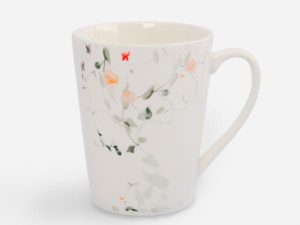 Набор кружек "Цветы и листья" 4 шт 420 мл