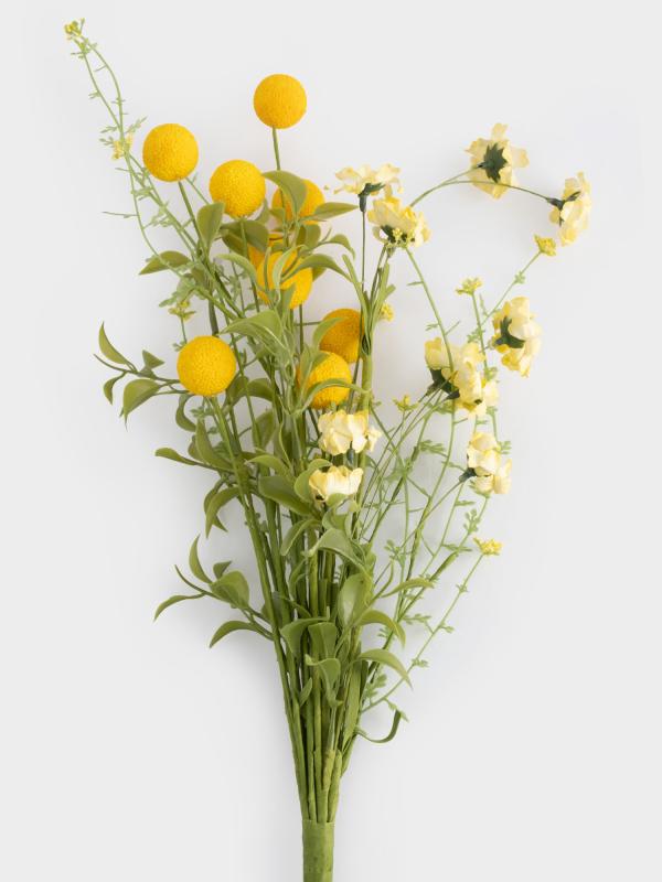 Ветка декоративная 57 см Желтые цветы