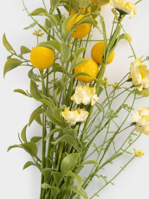 Ветка декоративная 57 см Желтые цветы