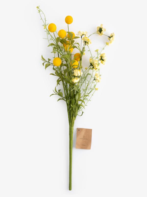 Ветка декоративная 57 см Желтые цветы