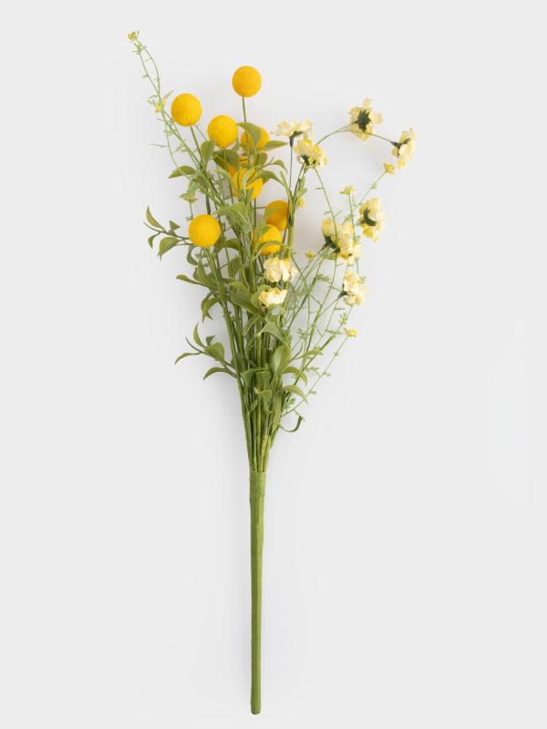 Ветка декоративная 57 см Желтые цветы