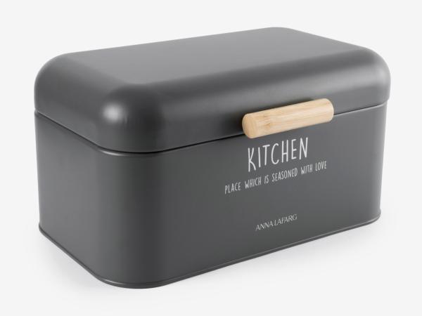 Хлебница 30х17х18 см графитовая