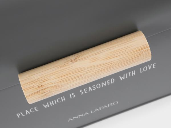 Хлебница 30х17х18 см графитовая