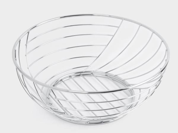 Корзина для фруктов "Spin" d 27 см серебристая