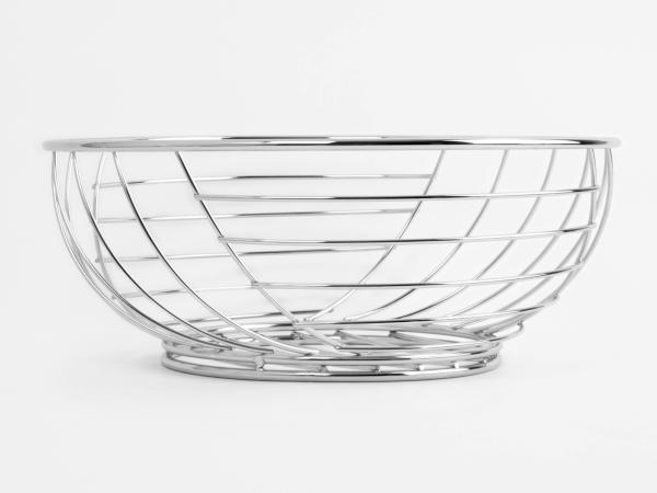 Корзина для фруктов "Spin" d 27 см серебристая