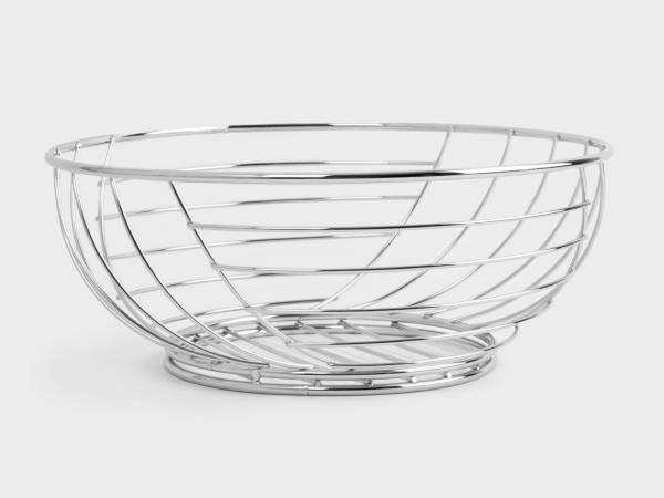 Корзина для фруктов "Spin" d 27 см серебристая