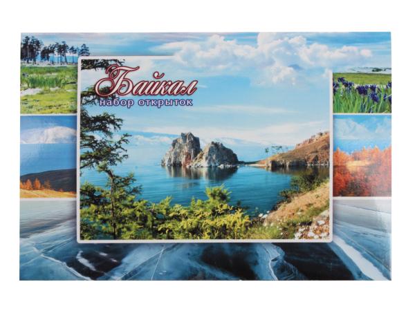 Набор открыток "Байкал Знаковые места" 16 шт лакированные