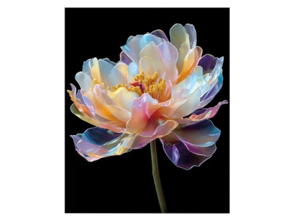 Картина "Пион" стекло 40*50 см