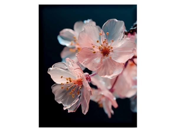 Картина "Цветущая сакура" стекло 40*50 см