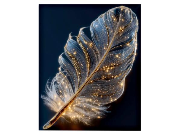 Картина "Перо ангела" стекло 40*50 см