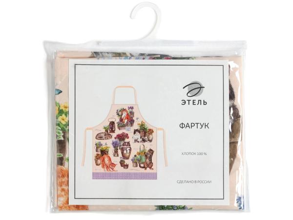 Фартук 60х70 см "Уютные коты" хлопок, саржа