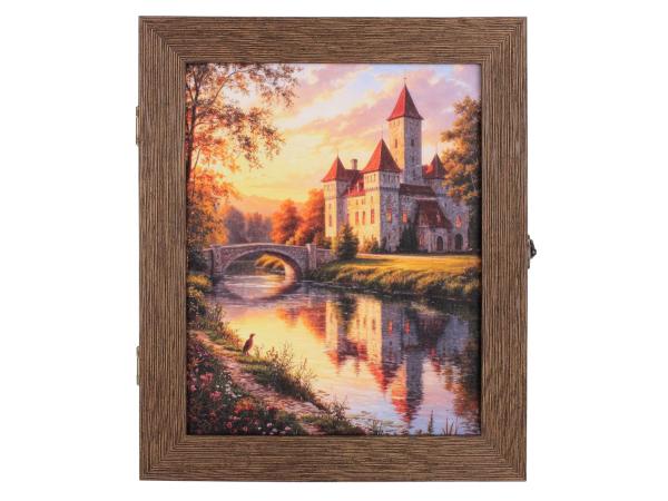 Ключница настенная "Замок" 25*30, багет, ручная работа, Россия