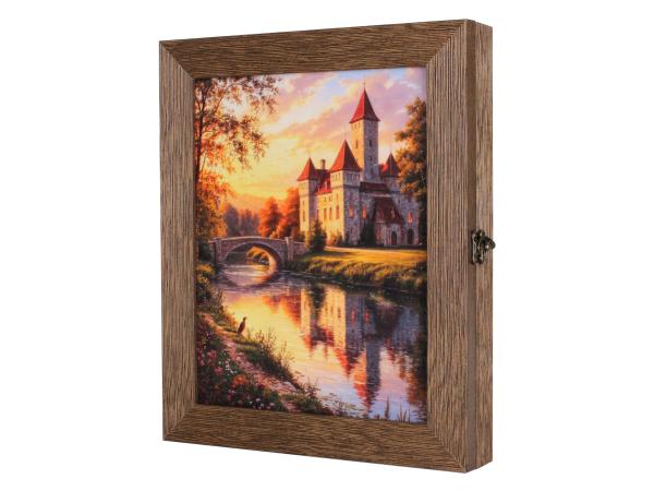 Ключница настенная "Замок" 25*30, багет, ручная работа, Россия