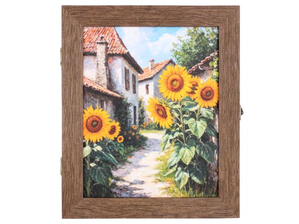 Ключница "Подсолнухи" 25*30, багет, ручная работа, Россия