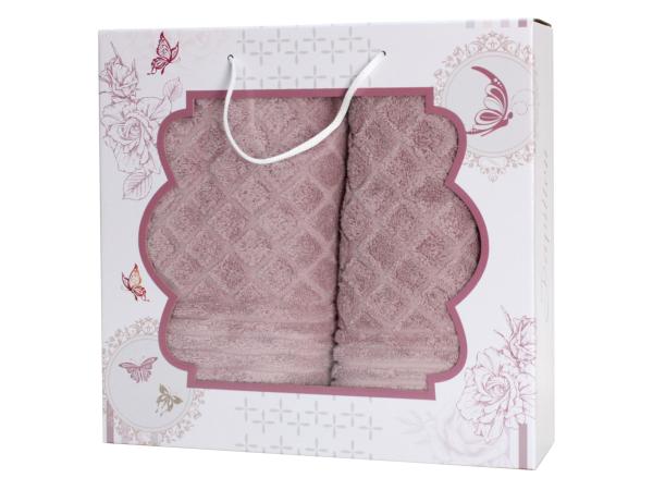 Набор полотенец "Mirage" 50х90, 70х140 пыльная роза