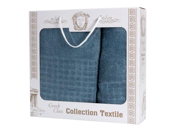 Набор полотенец "Mosaic" 50х90, 70х140 серо-синий