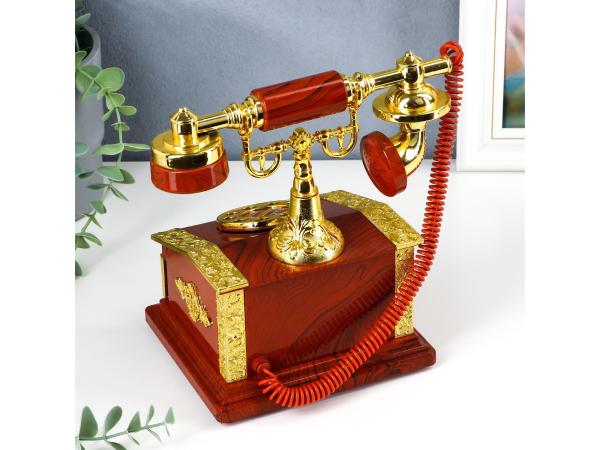 Шкатулка музыкальная "Ретро телефон" h 21 см