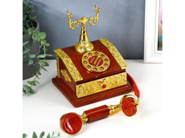 Шкатулка музыкальная "Ретро телефон" h 21 см