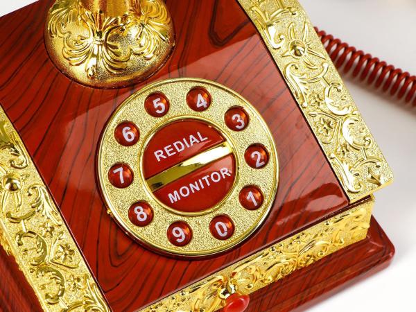 Шкатулка музыкальная "Ретро телефон" h 21 см