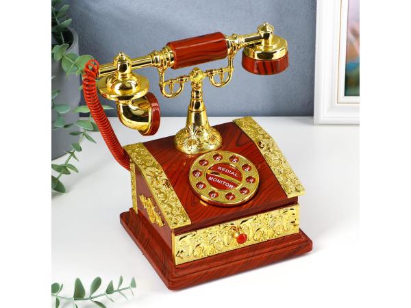 Шкатулка музыкальная "Ретро телефон" h 21 см