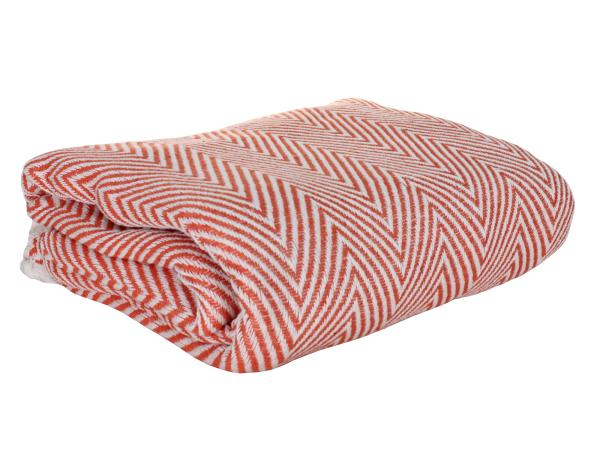 Покрывало "Softness" 180х210 хлопок оранжевый