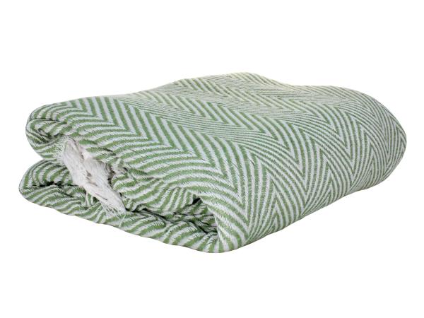 Покрывало "Softness" 180х210 хлопок зеленый