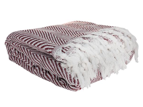 Покрывало "Softness" 180х210 хлопок бордовый Турция