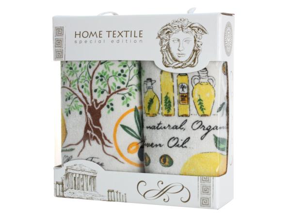 Набор салфеток "Олива" 2 редмета 40х60 велюр/махра